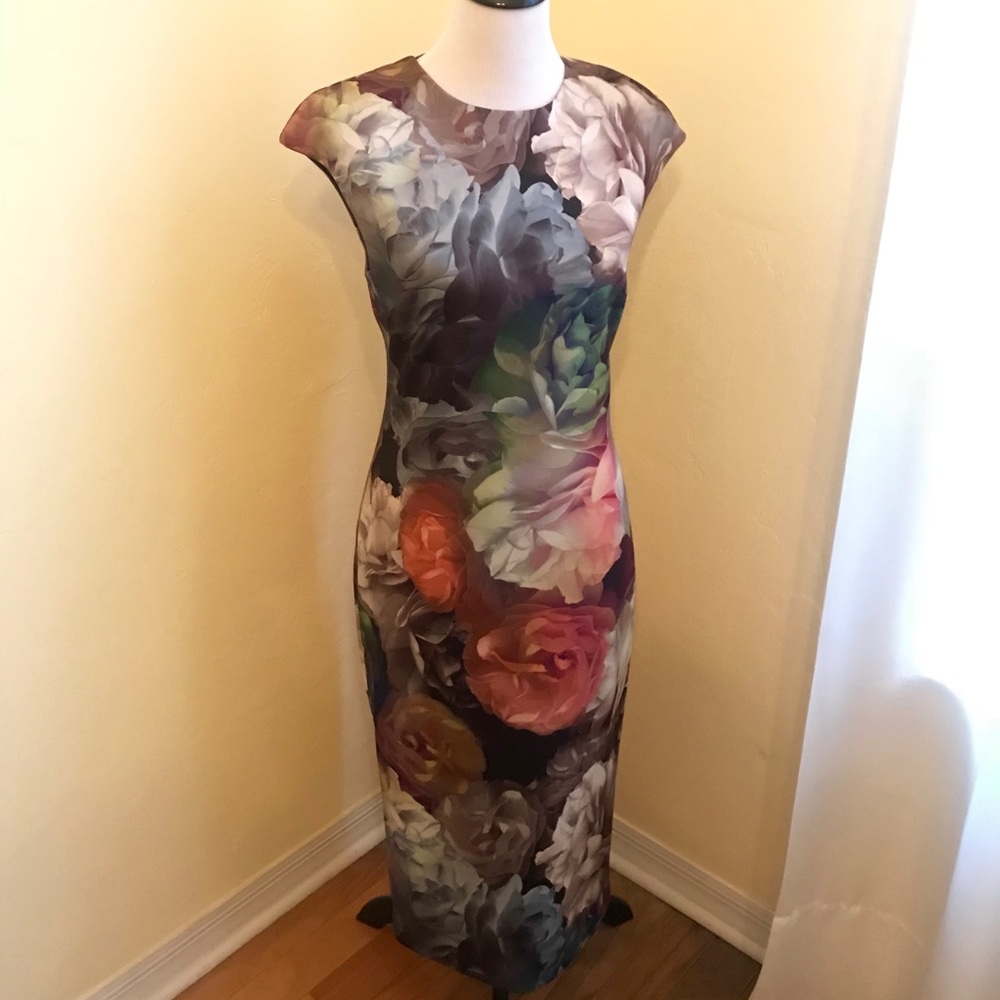 Ted Baker floral midi dress